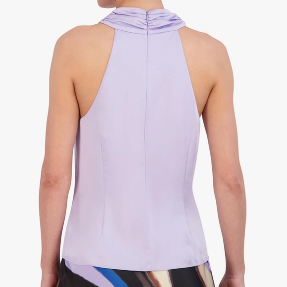 BCBGMAXAZRIA Women's Sleeveless Crossover Halter Neck Woven Top SPL - Picture 3 of 4